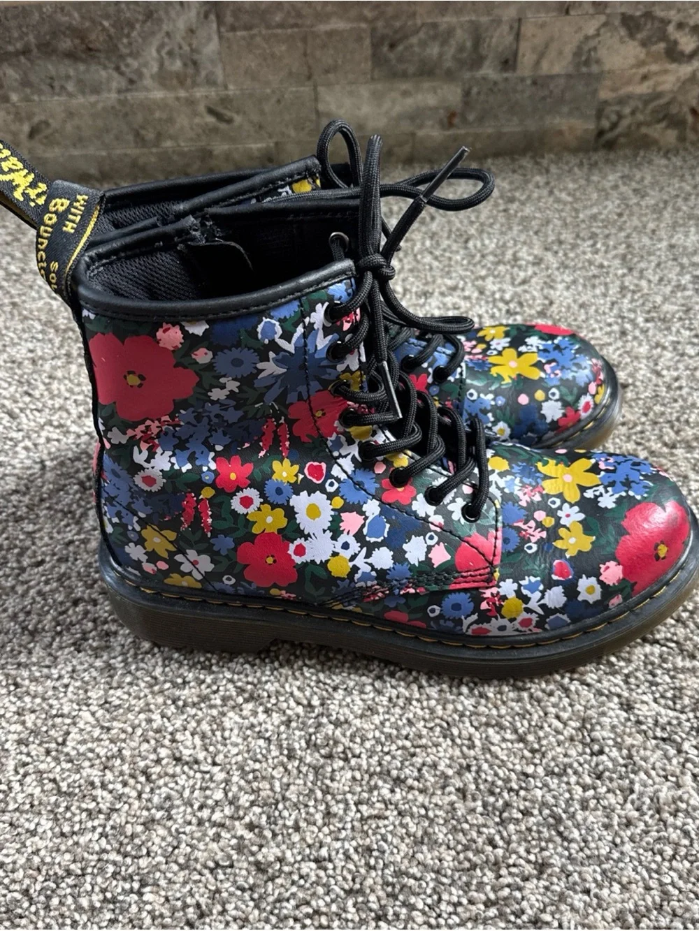 Dr. Martens Airwair 1460 Wanderflora J Boots Girls Size US 4 M nwot Floral